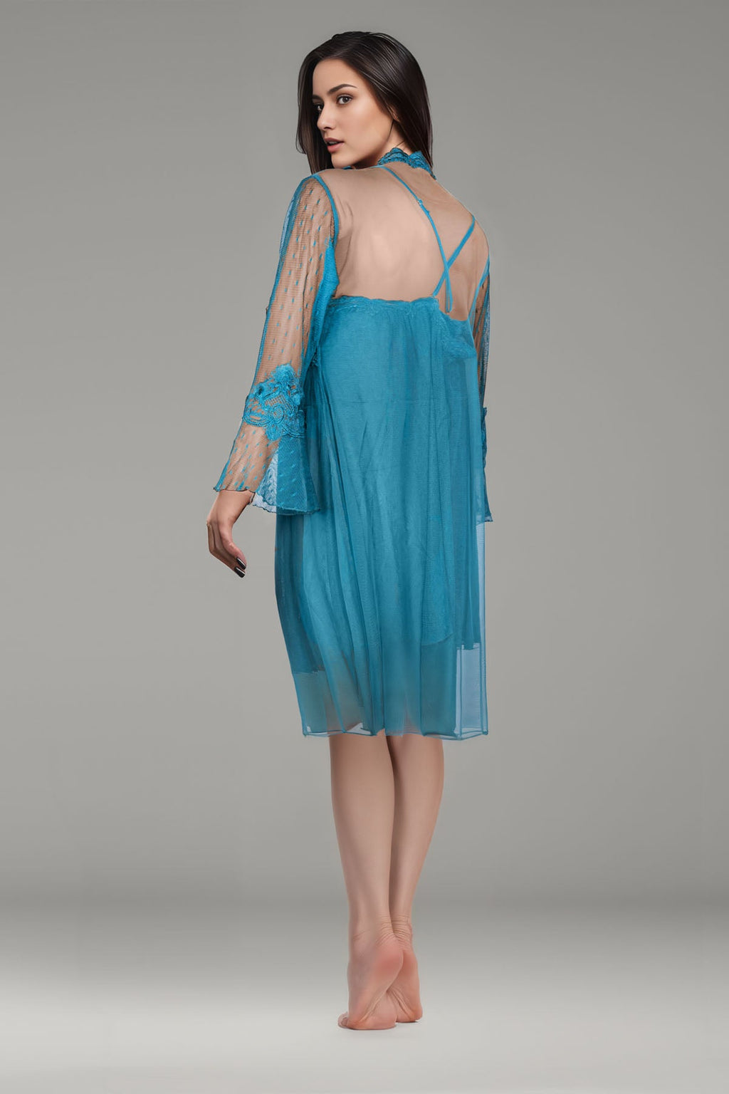 BLS - Bree Silk And Lace Nighty - Green
