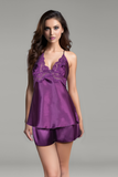 BLS - Brigh Silk Short Set - Purple