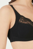 BLS - Cansu Non Wired And Non Padded Cotton Bra - Black