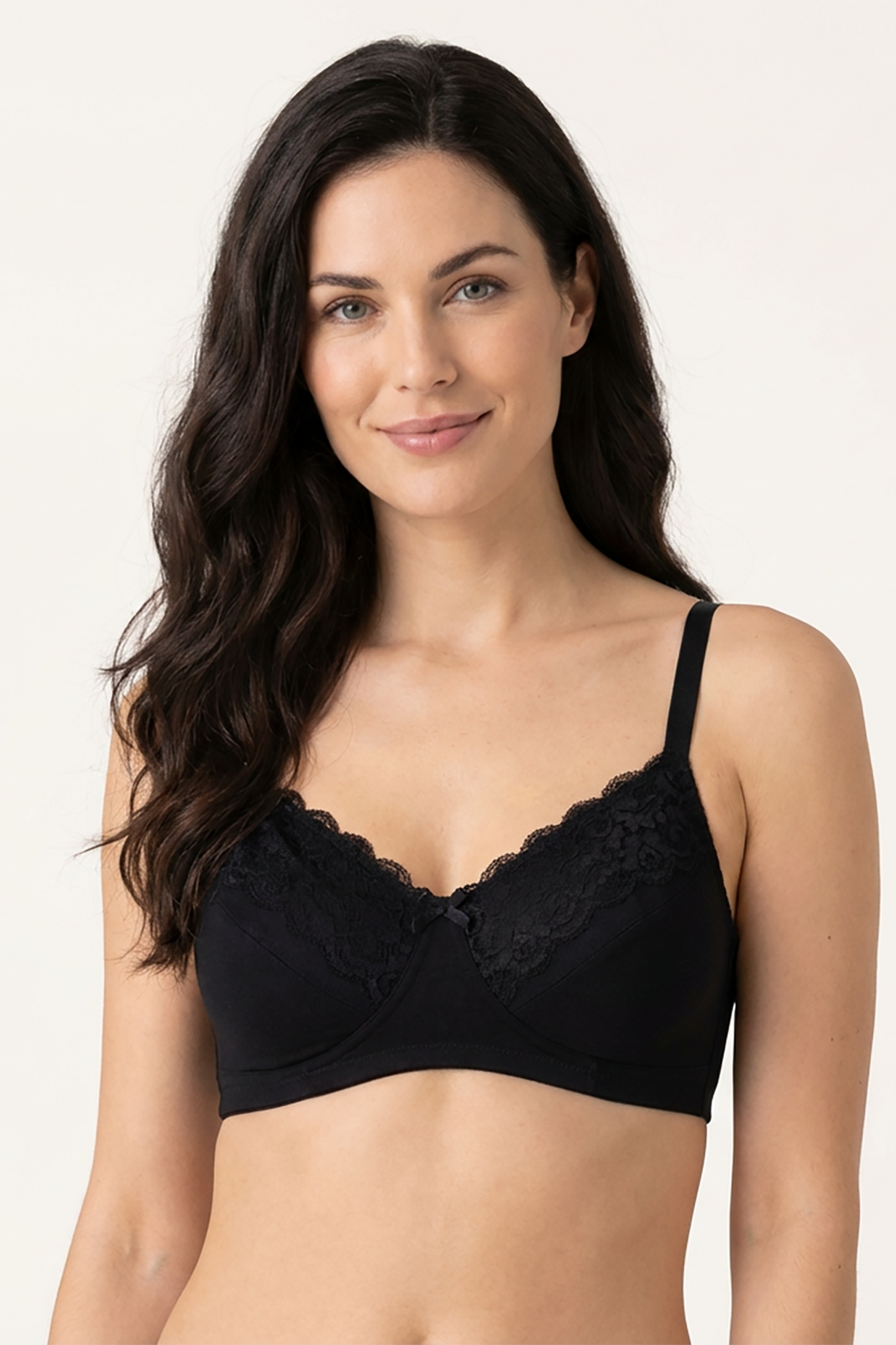 BLS - Caprina Non Wired And Non Padded Cotton Bra - Black Negro