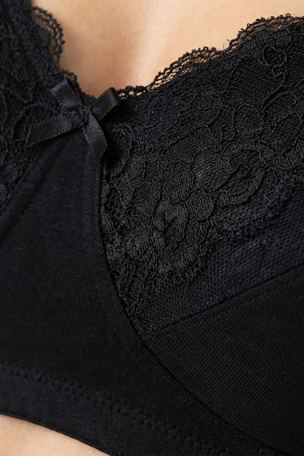BLS - Caprina Non Wired And Non Padded Cotton Bra - Black Negro