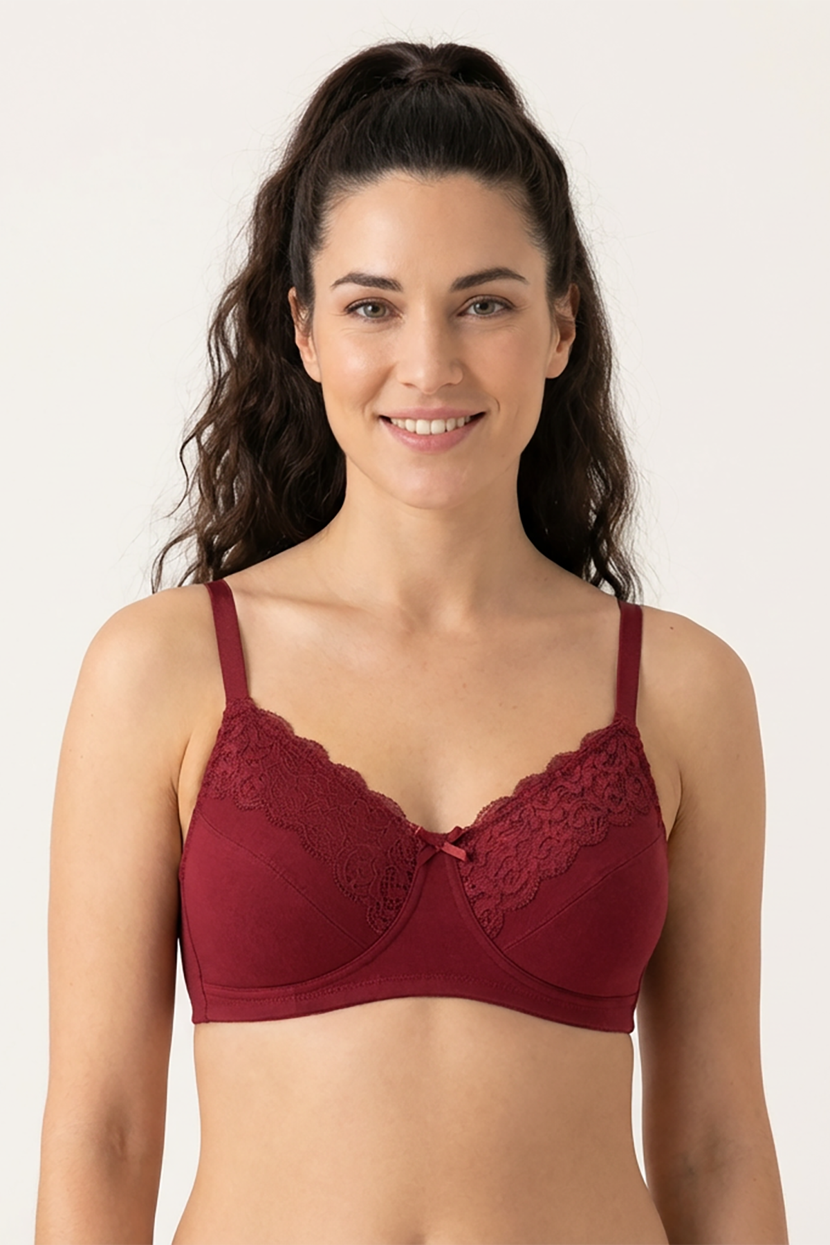 BLS - Caprina Non Wired And Non Padded Cotton Bra - Burgundy