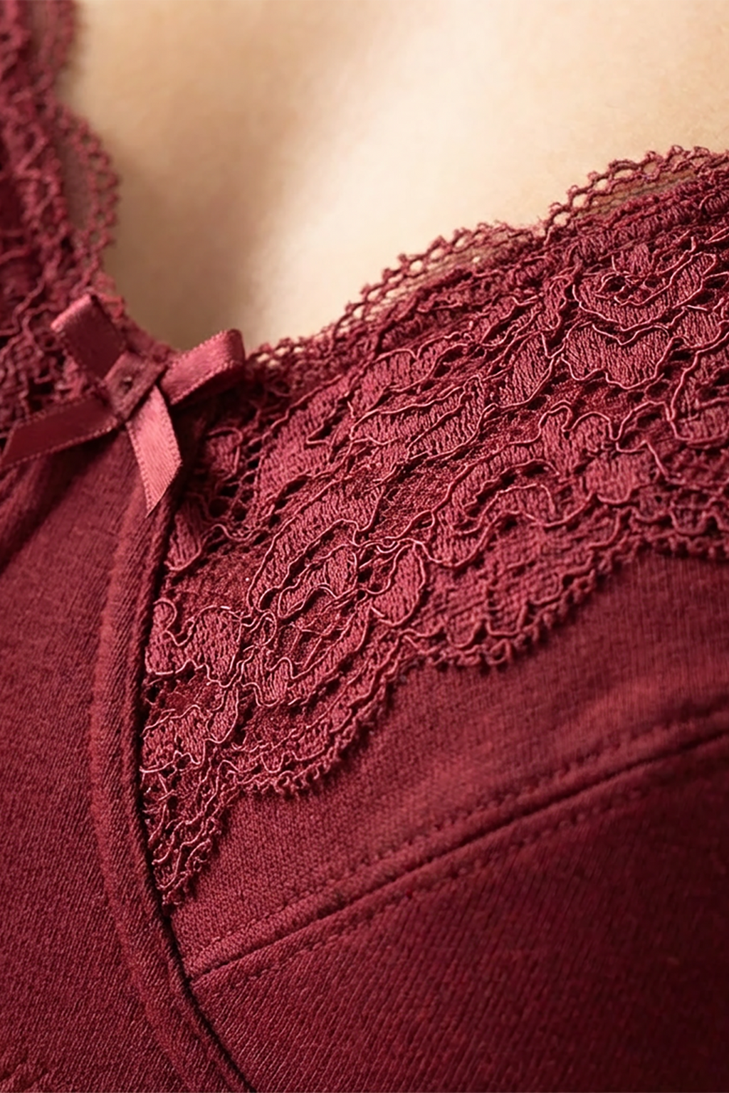 BLS - Caprina Non Wired And Non Padded Cotton Bra - Burgundy