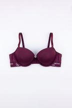 BLS - Cheree Wired And Padded Cotton Bra - Berry