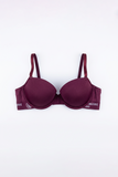 BLS - Cheree Wired And Padded Cotton Bra - Berry