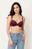 BLS - Cheree Wired And Padded Cotton Bra - Berry