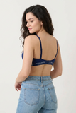 BLS - Cheree Wired And Padded Cotton Bra - Blue
