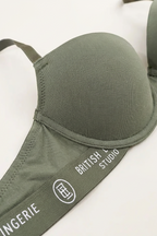 BLS - Cheree Wired And Padded Cotton Bra - Leaf Green