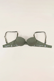BLS - Cheree Wired And Padded Cotton Bra - Leaf Green