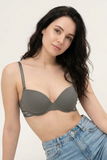 BLS - Cheree Wired And Padded Cotton Bra - Leaf Green
