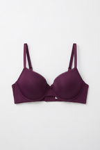 BLS - Colo Wired And Padded Cotton Bra - Patent Purple
