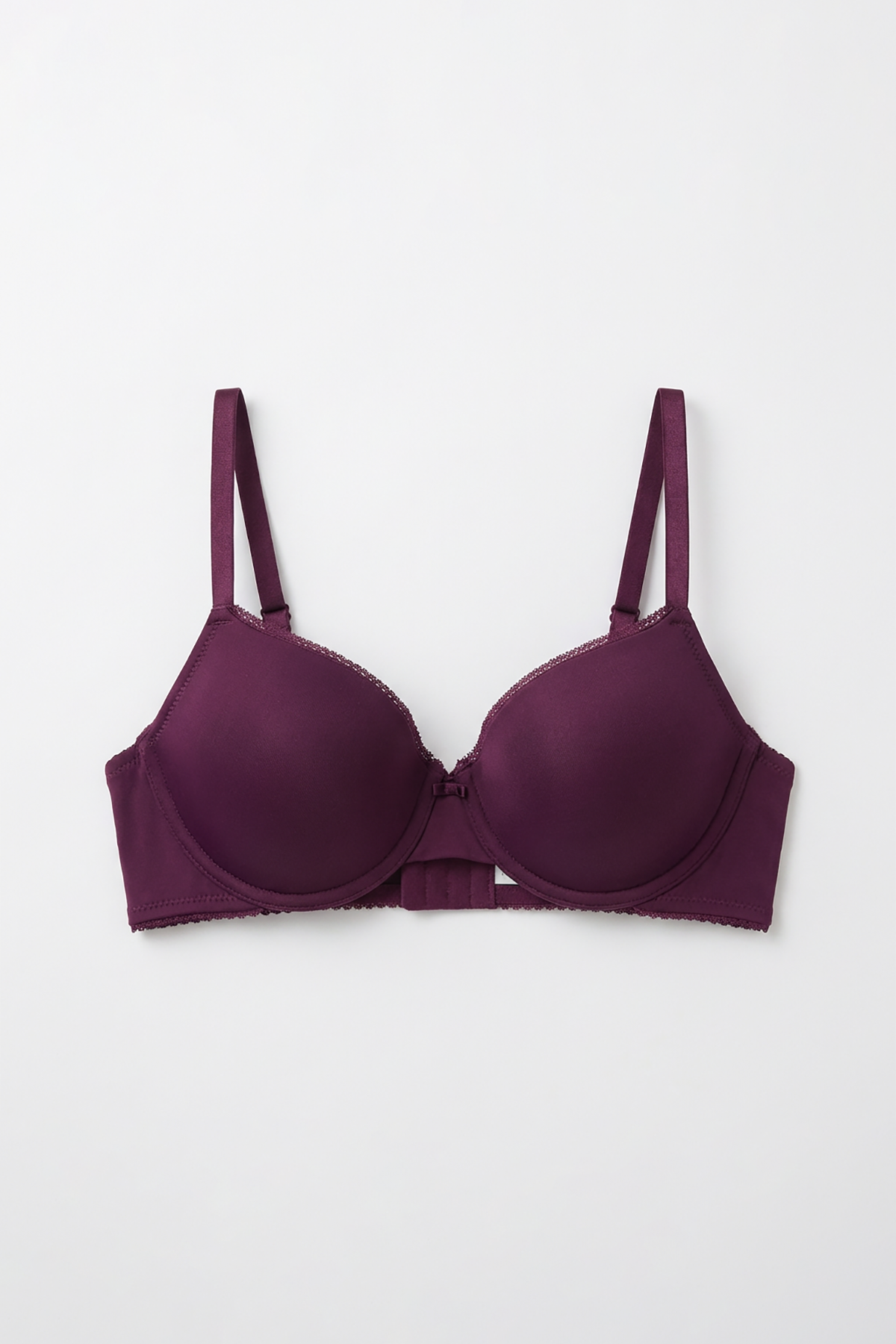 BLS - Colo Wired And Padded Cotton Bra - Patent Purple
