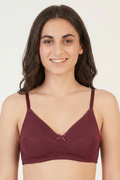 BLS - Cora Non wired And Non Padded Cotton Bra - Burgundy