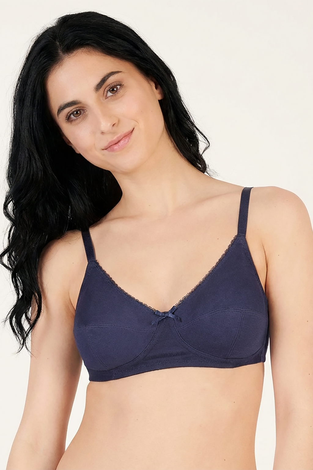 BLS - Cora Non wired And Non Padded Cotton Bra - Navy Blue