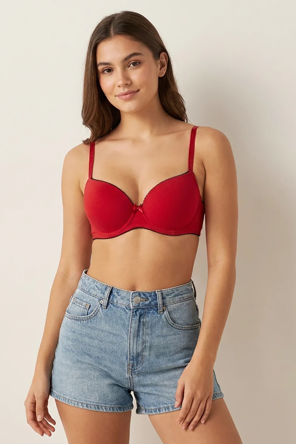 BLS - Cosima Wired And Push Up Bra - Red