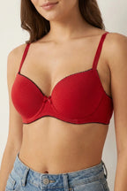 BLS - Cosima Wired And Push Up Bra - Red