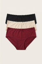 BLS - Polyamide Panty Pack Of 3 - Negro-Merlot-Shifting Sand