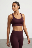BLS - Eleanor Padded Sports Bra And Tights Set - Burgundy