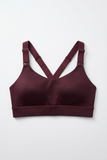 BLS - Eleanor Padded Sports Bra And Tights Set - Burgundy
