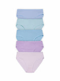 BLS - Lilac Mid Rise Cotton Panty - Pack Of 5