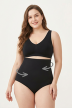 BLS - Opaque Fit Tummy Control Midwaist Shapewear - Black