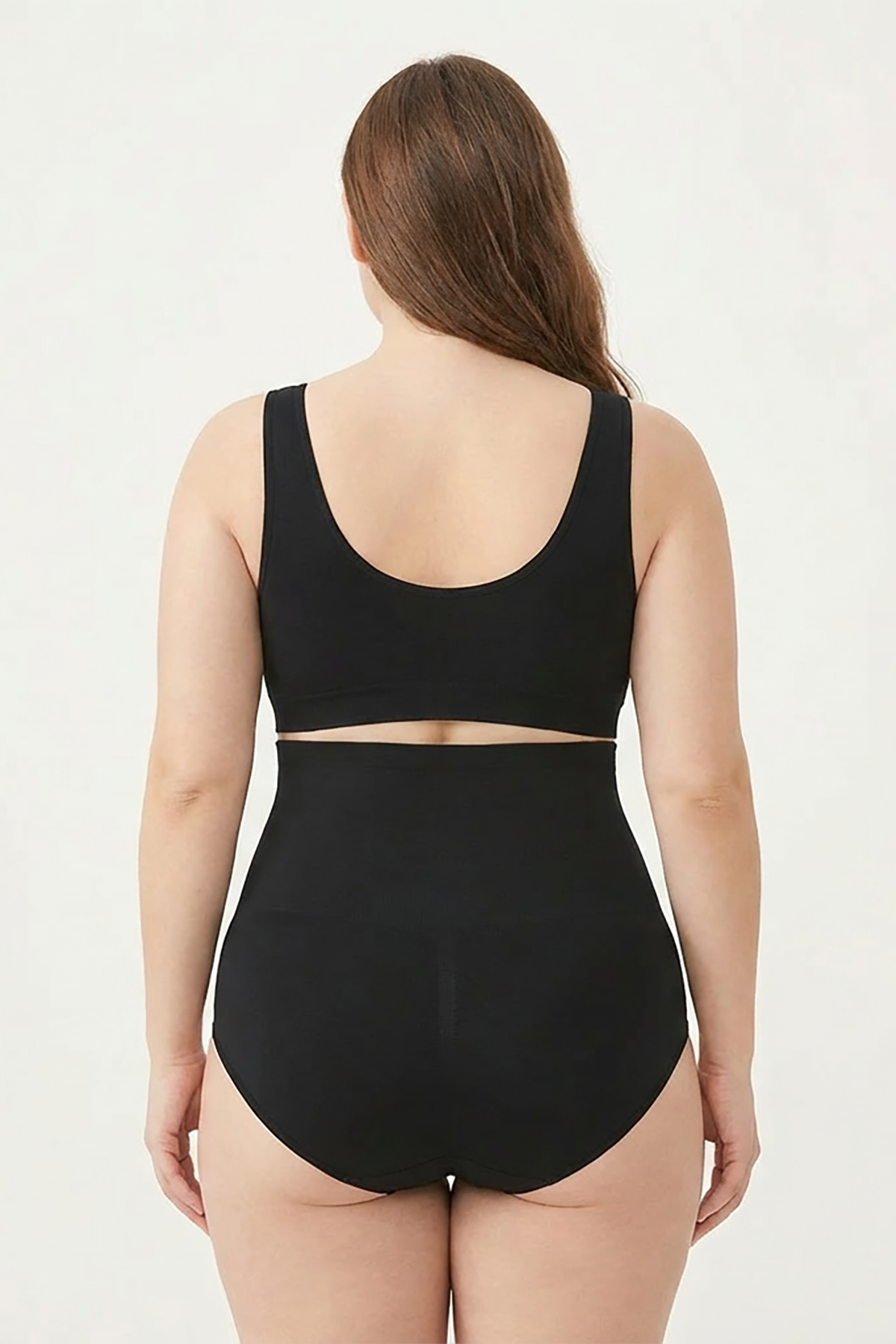 BLS - Opaque Fit Tummy Control Midwaist Shapewear - Black