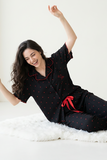 BLS - Pajama set -  Short sleeves with long pants - Black