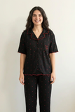 BLS - Pajama set -  Short sleeves with long pants - Black