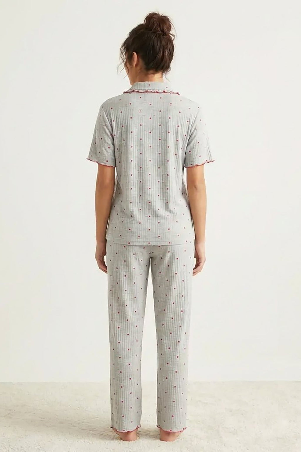 BLS - Pajama set -  Short sleeves with long pants - Grey
