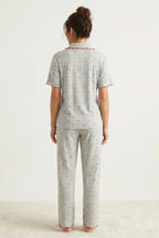 BLS - Pajama set -  Short sleeves with long pants - Grey