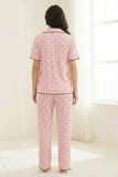 BLS - Pajama set -  Short sleeves with long pants - Pink