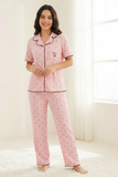 BLS - Pajama set -  Short sleeves with long pants - Pink