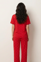 BLS - Pajama set -  Short sleeves with long pants - Red