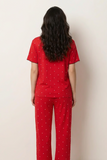 BLS - Pajama set -  Short sleeves with long pants - Red