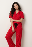 BLS - Pajama set -  Short sleeves with long pants - Red