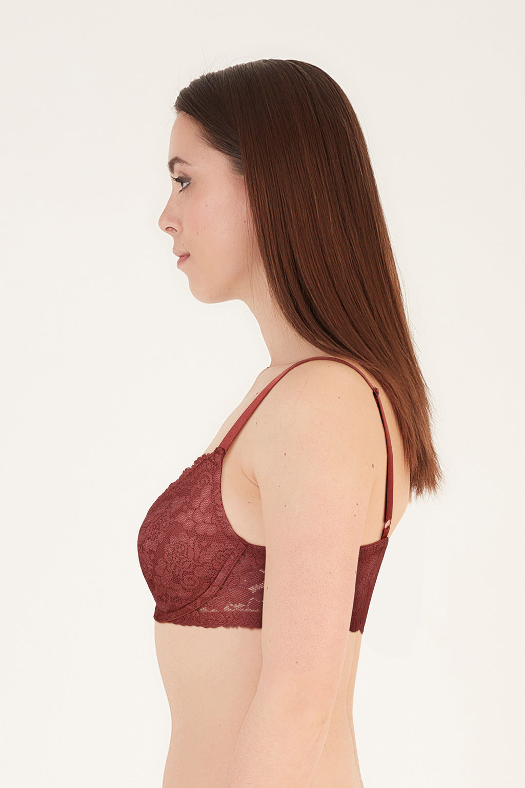BLS - Passion Wired And Pushup Lace Bra - Cherry