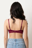 BLS - Paza Wired And Padded Cotton Bra - Burgundy