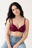 BLS - Paza Wired And Padded Cotton Bra - Burgundy