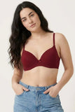 BLS - Pero Wired And Padded Cotton Bra -  Maroon