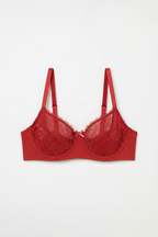 BLS - Petunia Non Padded And Wired Lace Bra - Cherry