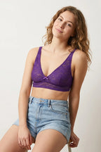 BLS - Pinkie Non Padded Lace Bralette - Purple