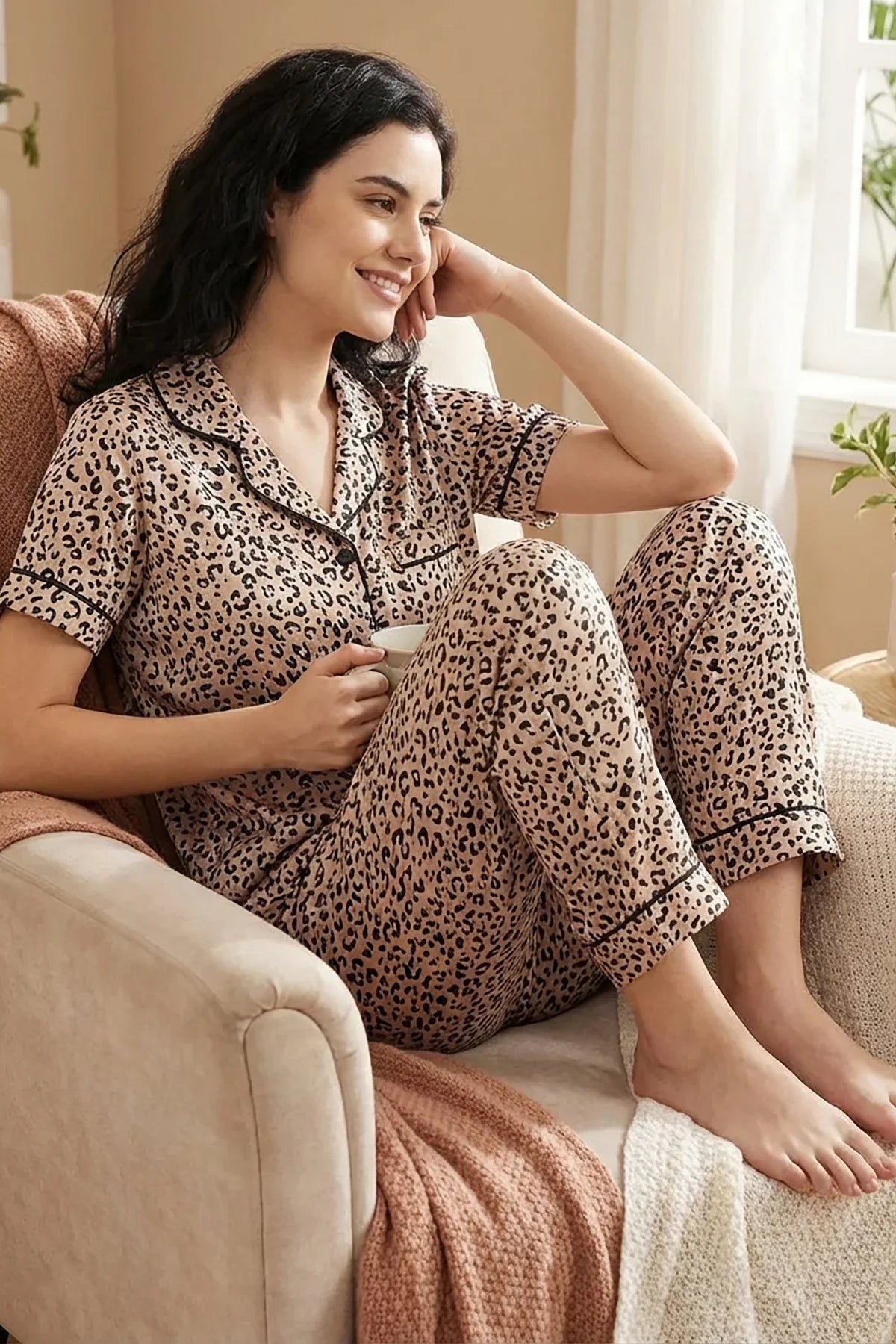 BLS - Printed Pajama Set - Pink