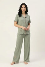 BLS - Ribbed Cotton Pajama Set - Green