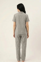 BLS - Ribbed Cotton Pajama Set - Grey