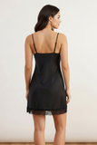 BLS - Satin Lace Dress - Night Black