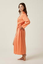 BLS - Satin Long Robe - Powder