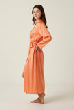 BLS - Satin Long Robe - Powder