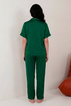 BLS - Satin Pajama Set - Emerald Green