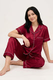 BLS - Satin Pajama Set - Maroon