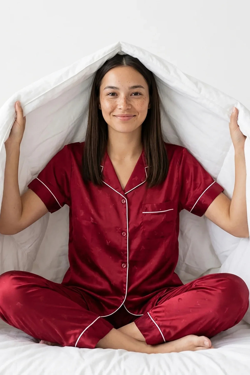 BLS - Satin Pajama Set - Maroon